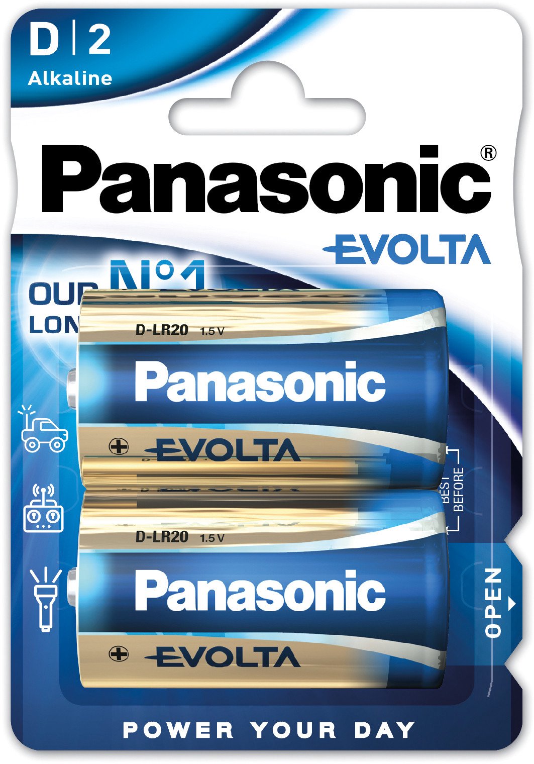 Elementai Panasonic Batteries LR20EGE/2BP