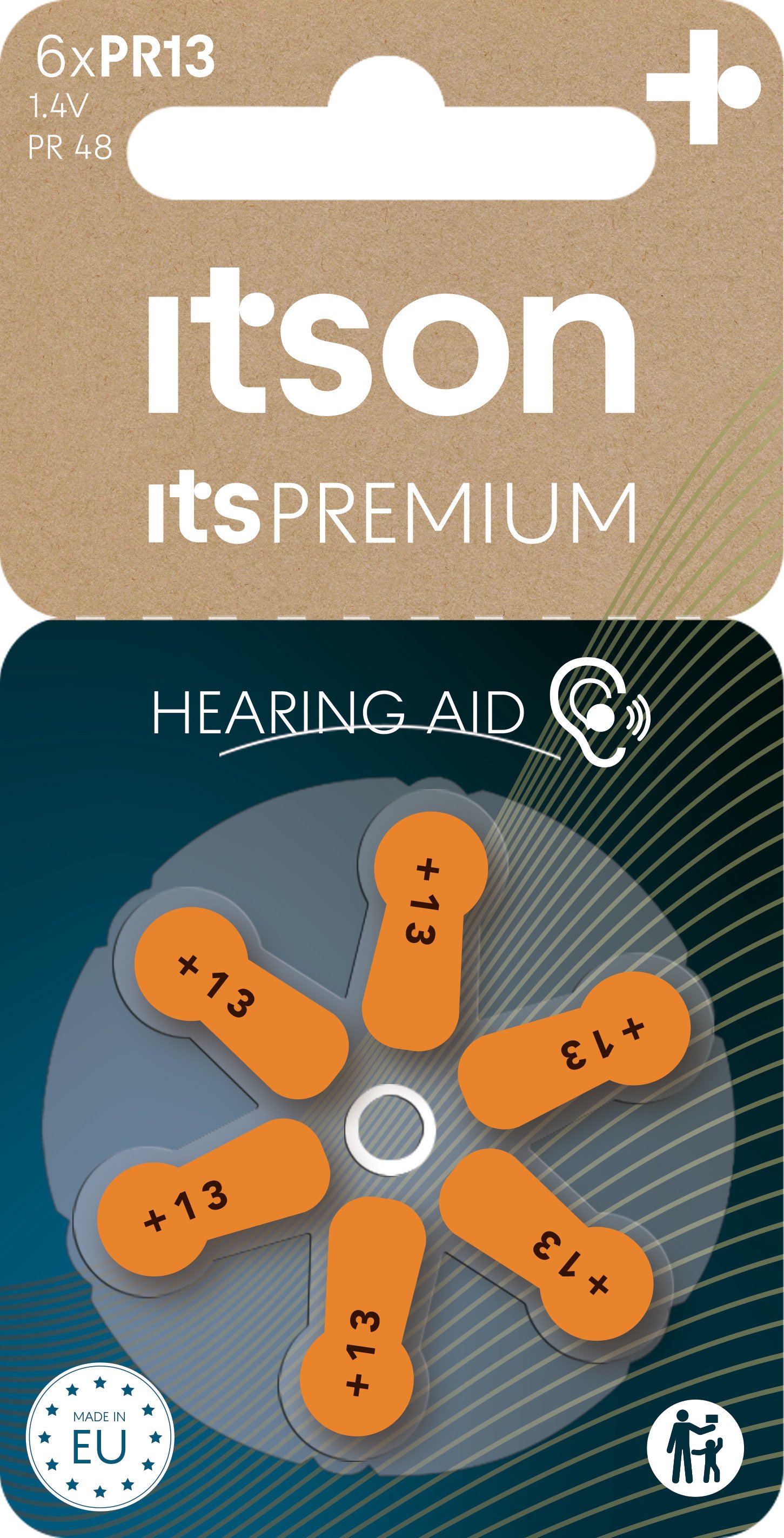 itson itsPREMIUM hearing aid battery PR13IT/6RM