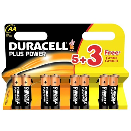 DURACELL Plus Power MN1500 AA (LR6), 8-pack