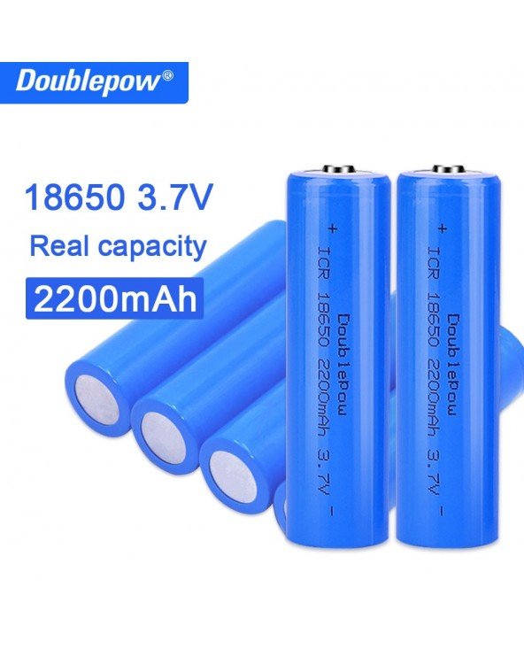 Tikra talpa 100% nauja originali Doublepow 18650 baterija 3.7v 2200mah 18650 įkraunama ličio baterija