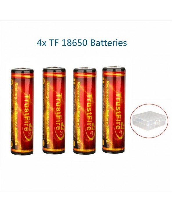 4PCS Botton Top 18650 3400mAh ličio jonų baterijos TrustFire 2400mAh 3000mAh įkraunamas ličio jonų elementas