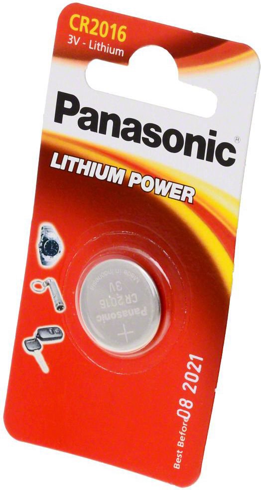 Panasonic Lithium Power CR2016 battery 90mAh 1 pcs.