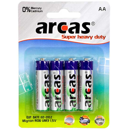 Elementai ARCAS Super Heavy Duty AA (LR06), 4- pack