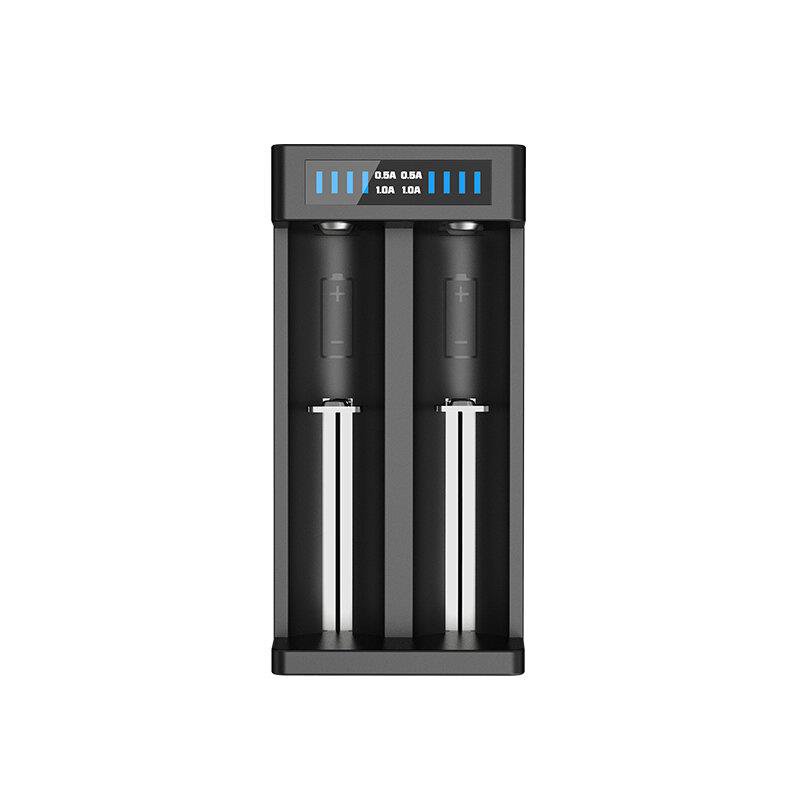 Li-ion 18650 cilindrinių baterijų įkroviklis Xtar MC2 PLUS