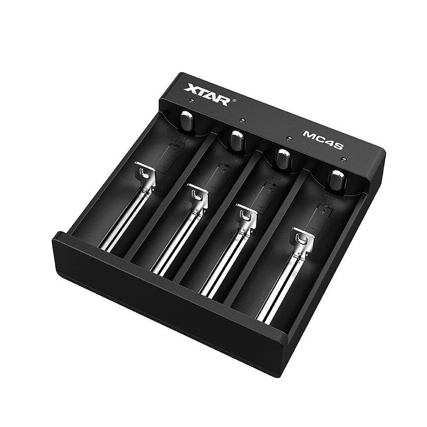 18650 ličio jonų / NiMH cilindrinių baterijų įkroviklis Xtar MC4S