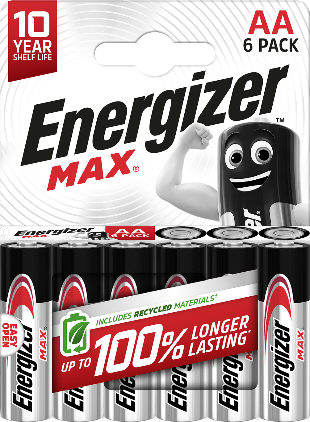 Šarminė baterjia LR6 (AA) E91 1.5V 2900mAh MAX Energizer 6vnt įpakavime
