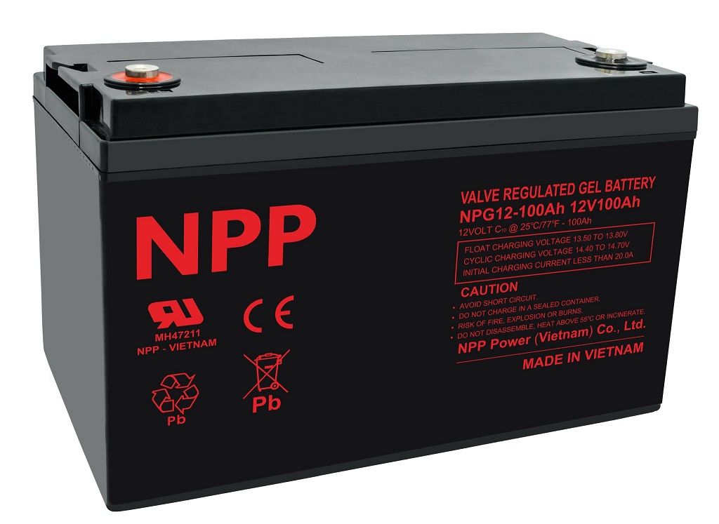 Akumuliatorius 12V 100Ah T16(M8) Pb GEL (želinis) NPP