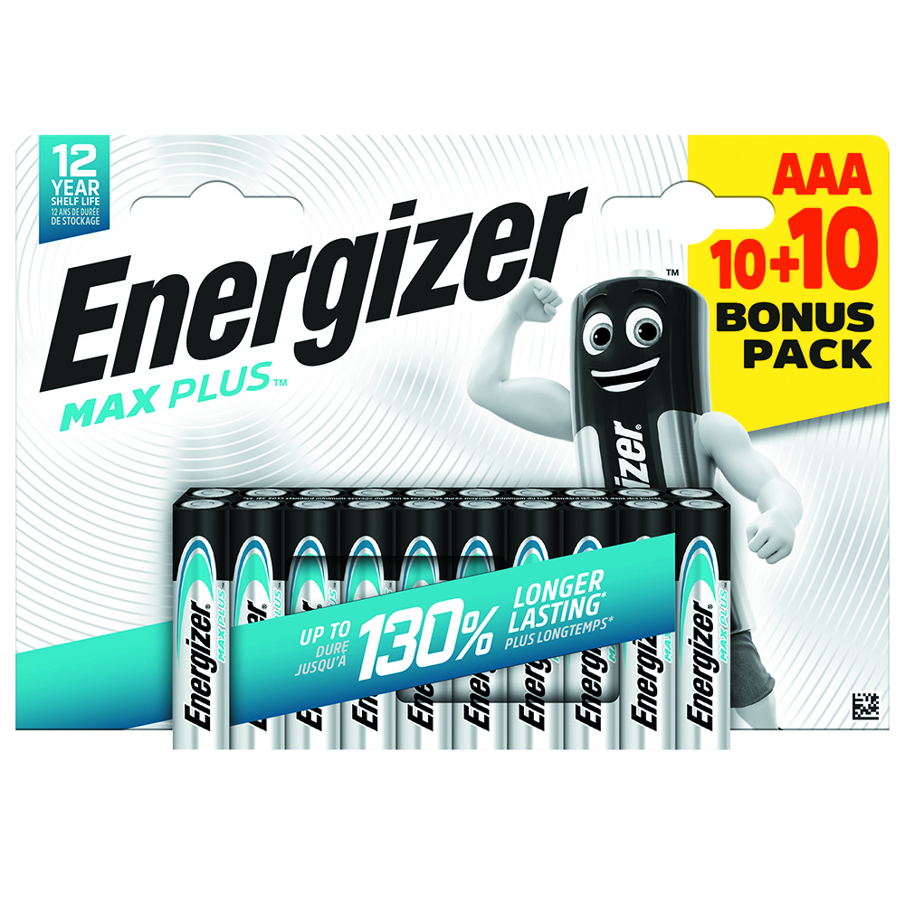 Baterijos Energizer Max Plus LR03 AAA BL10+10