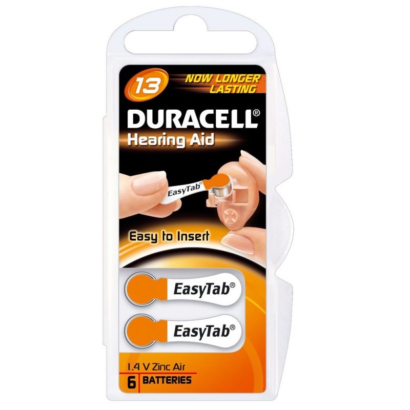 Elementai klausos aparatui DURACELL DA13 N6