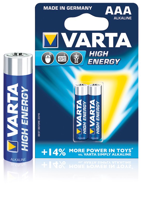 Elementai VARTA LR3(AAA), 2 vnt. / High energy, alkaline (4903)