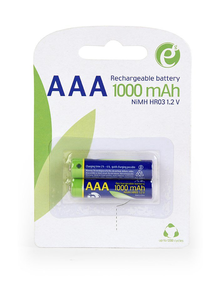 Gembird EG-BA-AAA10-01 Ni-MH įkraunamos AAA baterijos, 1000 mAh, 2 vnt.