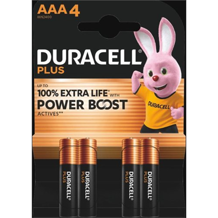 Elementai DURACELL Plus Boost MN2400 AAA BL4  Duracell