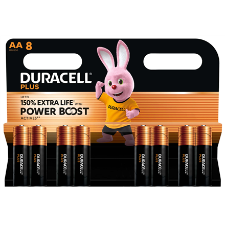 Elementai DURACELL Plus Boost MN1500 AA BL8  Duracell