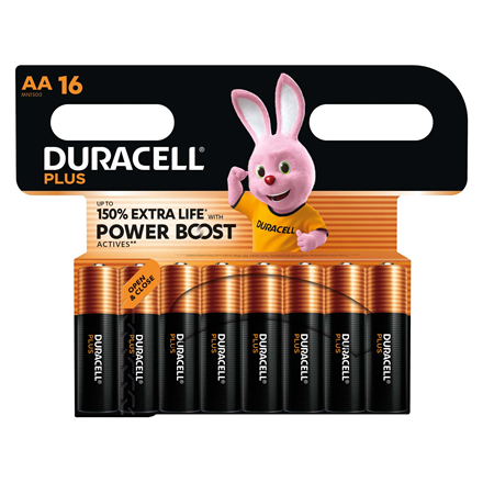 Elementai DURACELL Plus Boost MN 1500 AA BL16  Duracell