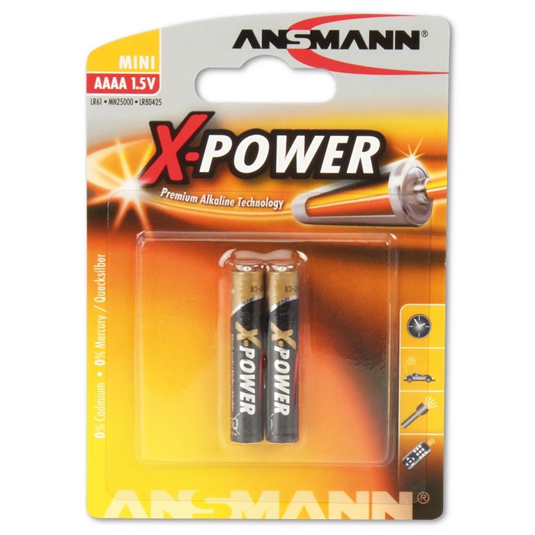 Elementai ANSMANN LR8(AAAA), 2 vnt. / X-Power, alkaline