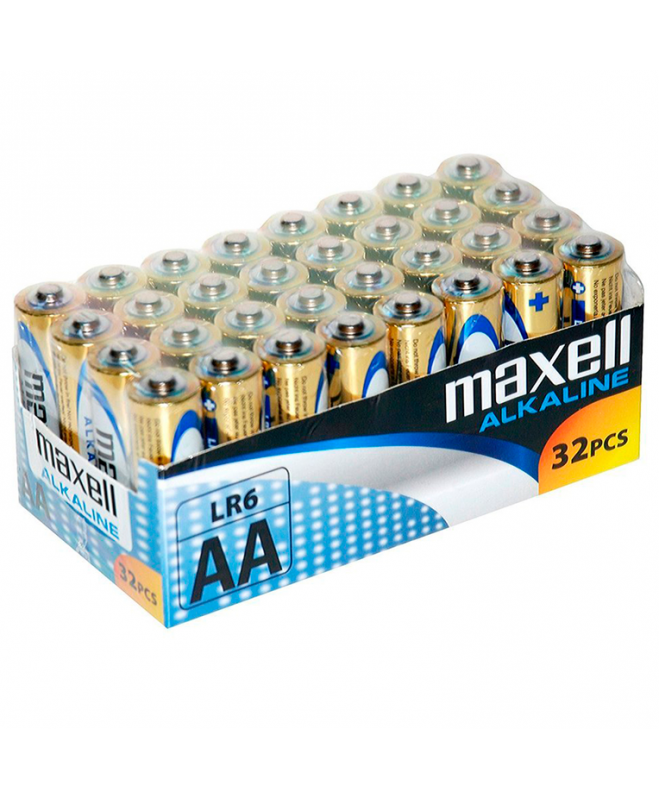 MAXELL BATTERY ALCALINA AA LR6 PACK*32 UDS