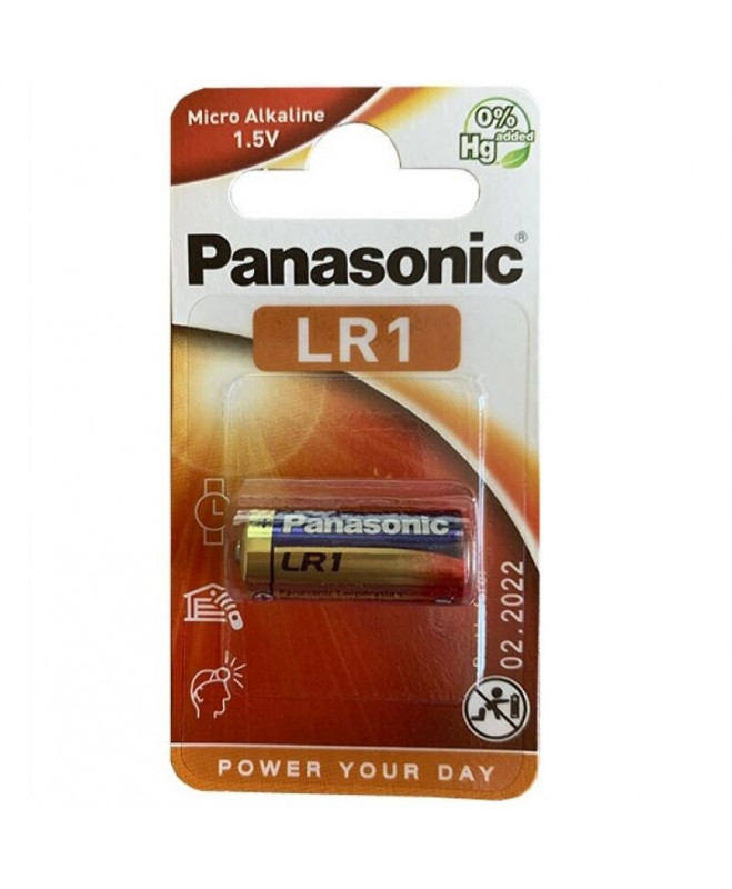 PANASONIC ALKALINE BATTERY LR1 1.5V BLISTER 1 PACK