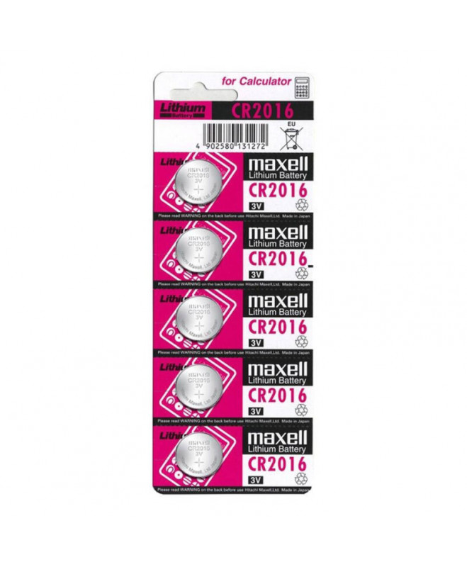 MAXELL BATTERY LITIO CR2016 3V 5 UDS