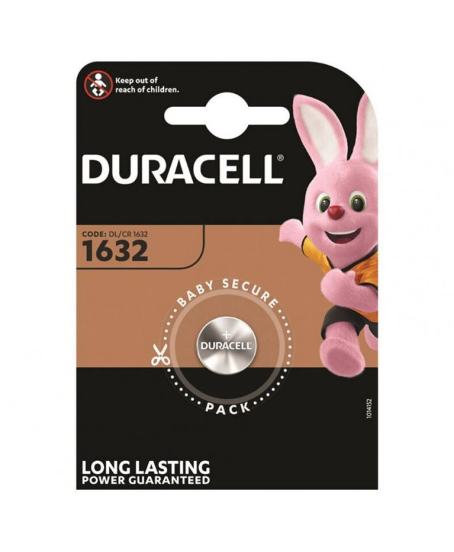 DURACELL BUTTON BATTERY LITIO CR1632 3V 1 UNIT