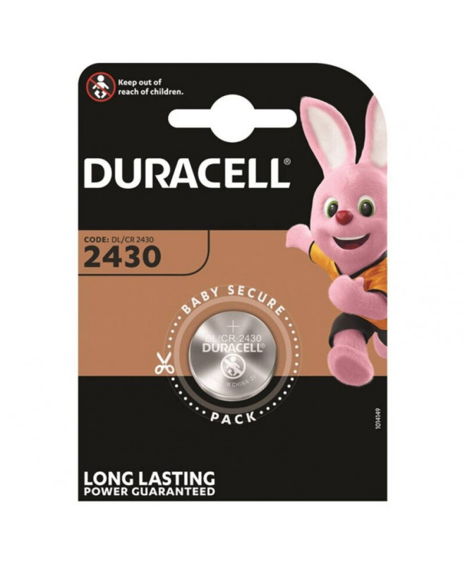 DURACELL BUTTON BATTERY LITIO CR2430 3V 1 UNIT