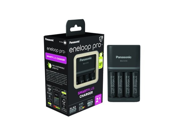 Elementų kroviklis PANASONIC ENELOOP Pro K-KJ55HCD40E, 2 val; +(4xAA)