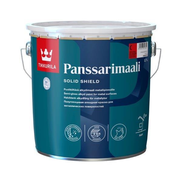 Emaliniai dažai skardiniams stogams TIKKURILA PANSSARIMAALI, A bazė, pusiau blizgūs, 2,7 l