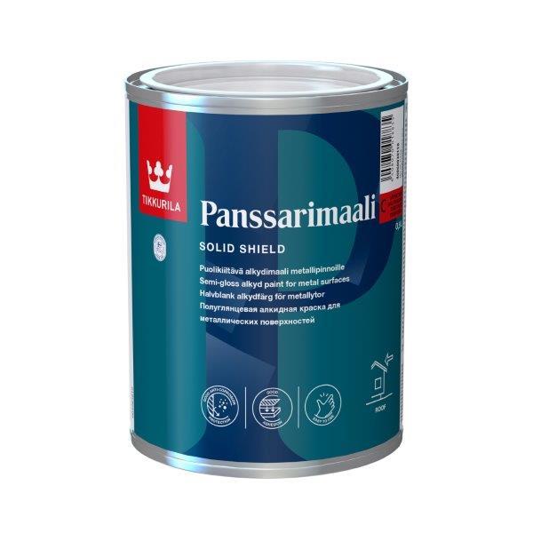 Emaliniai dažai skardiniams stogams TIKKURILA PANSSARIMAALI, C bazė, pusiau blizgūs, 0,9 l