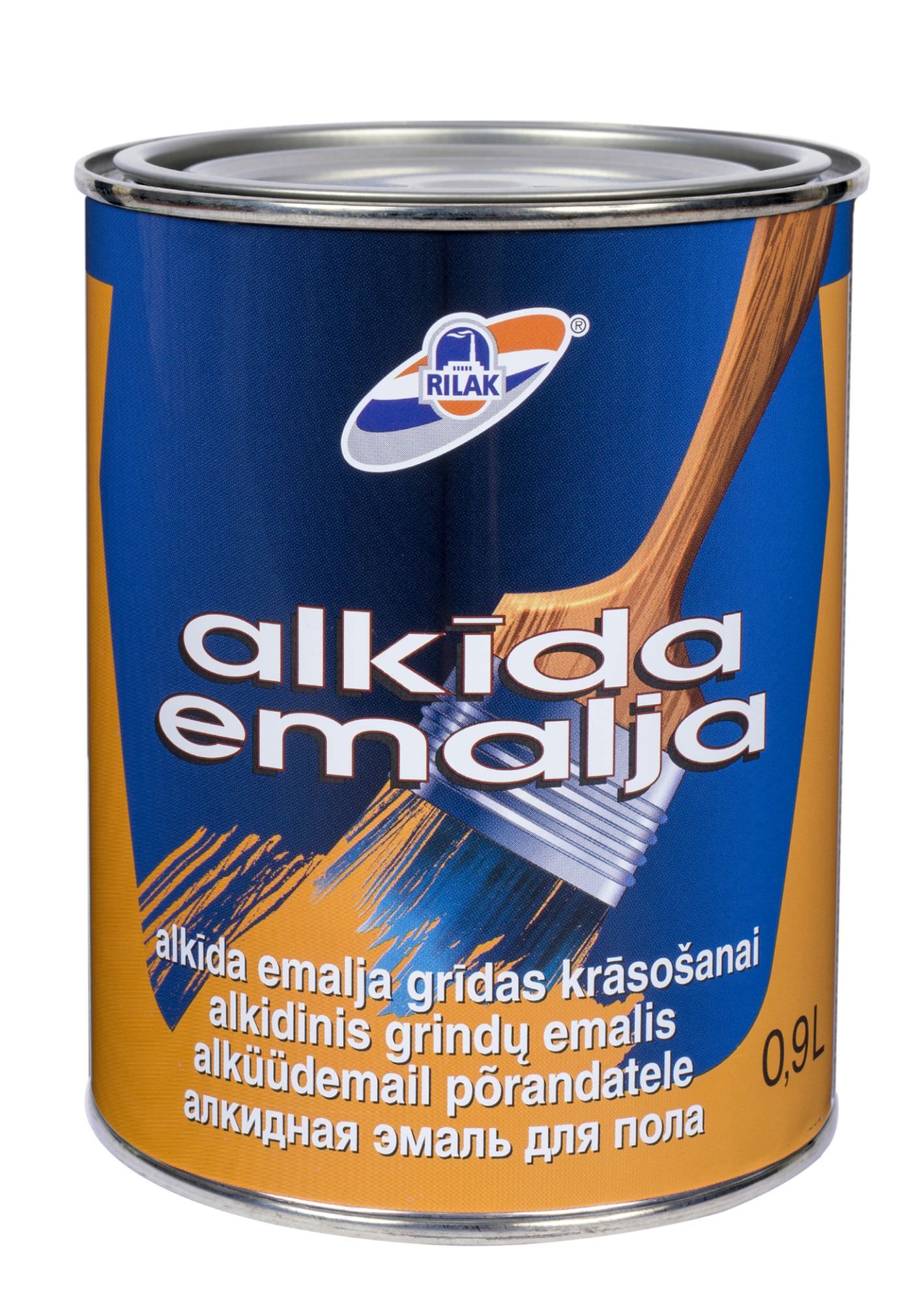 Grindų emaliniai dažai RILAK, geltonai rudos sp., 900 ml