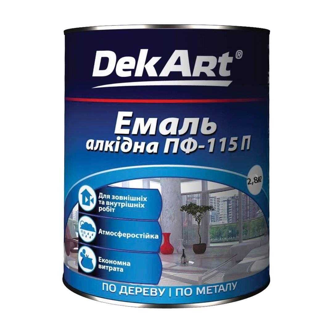 Universalūs emaliniai dažai DEKART PF-115P, žalios sp., 2,8 kg