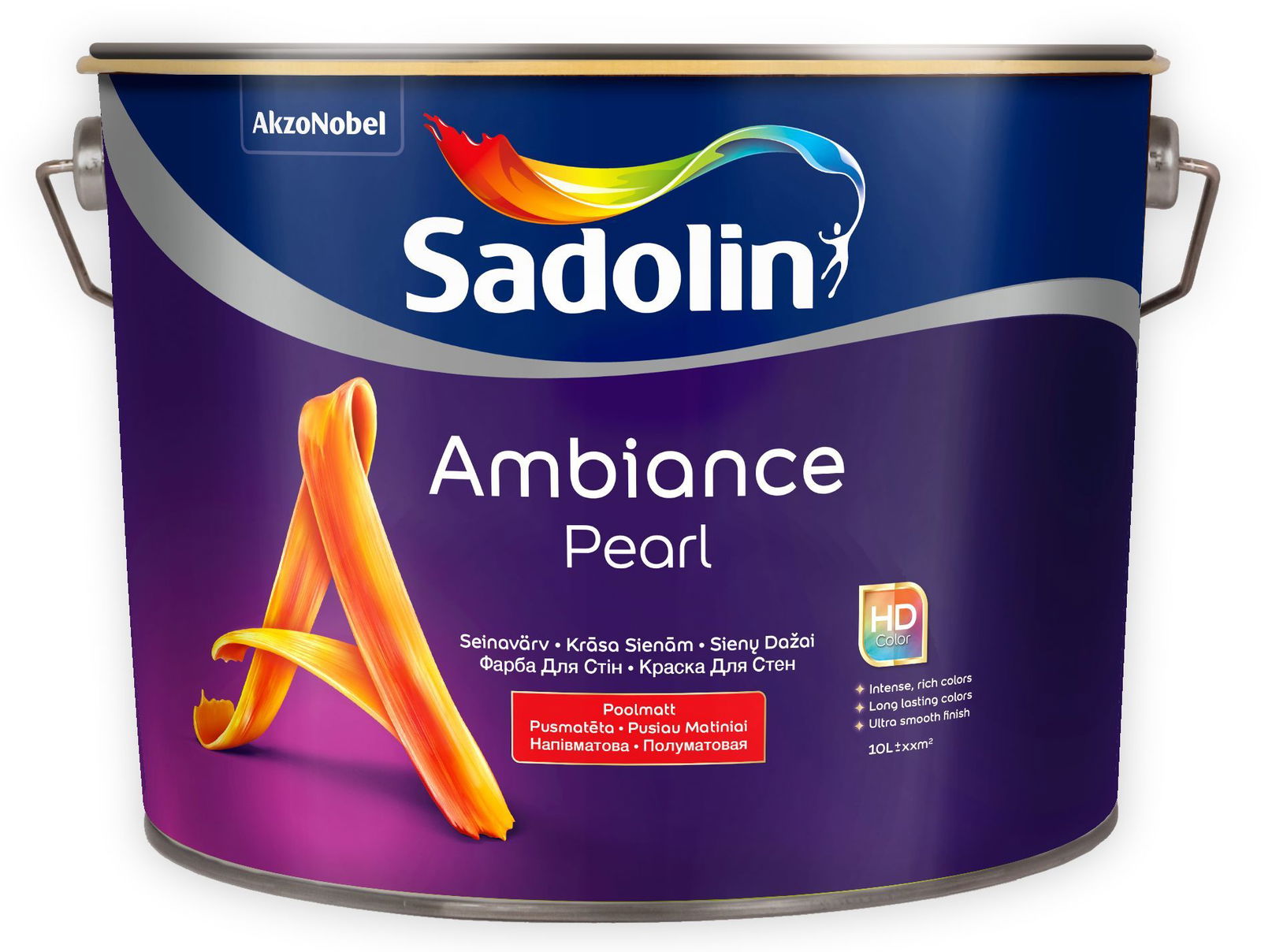 Sienų dažai SADOLIN AMBIANCE PEARL, BW bazė, baltos sp., pusiau matiniai, 10 l