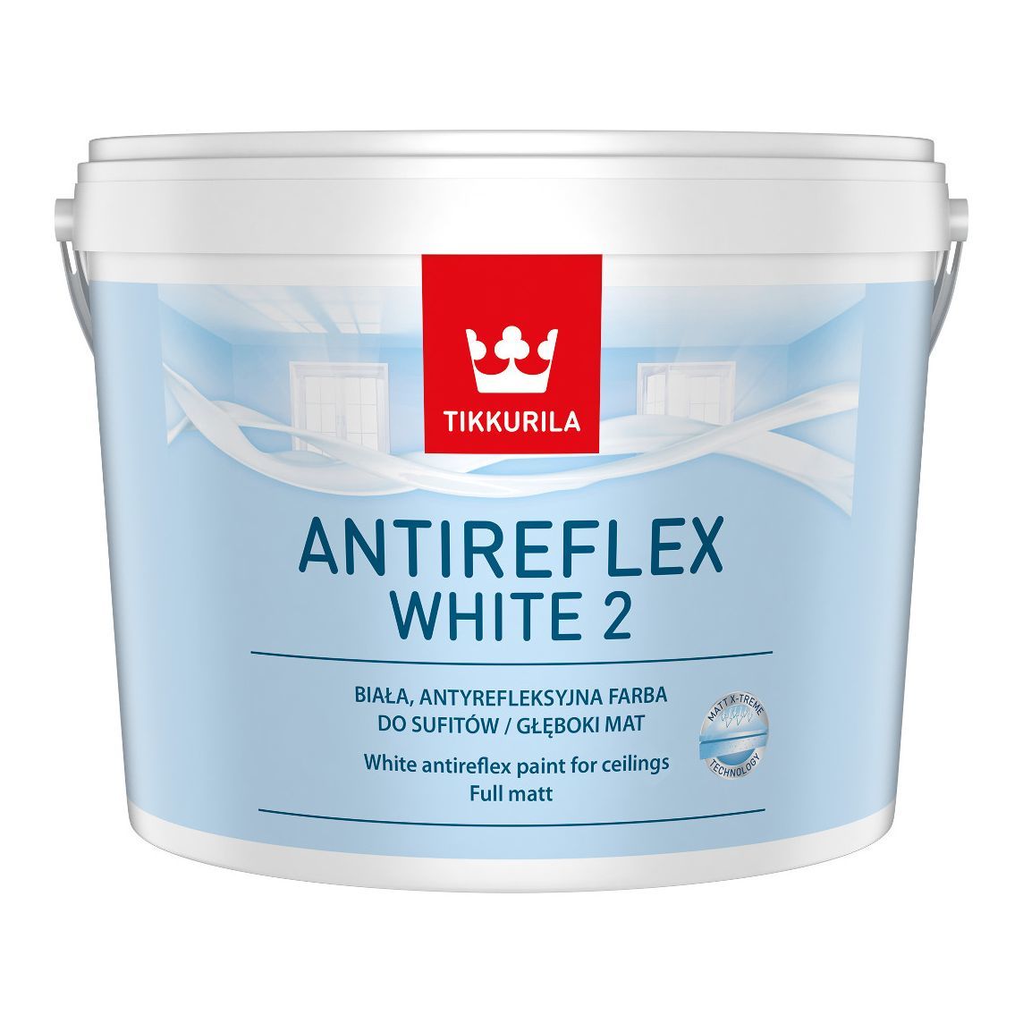 Lubų dažai TIKKURILA ANTI REFLEX WHITE 2, visiškai matiniai, baltos sp., 10 l