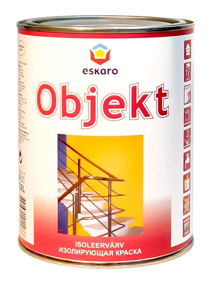 Sienų ir lubų gruntiniai dažai ESKARO OBJEKT, matiniai, baltos sp., 900 ml