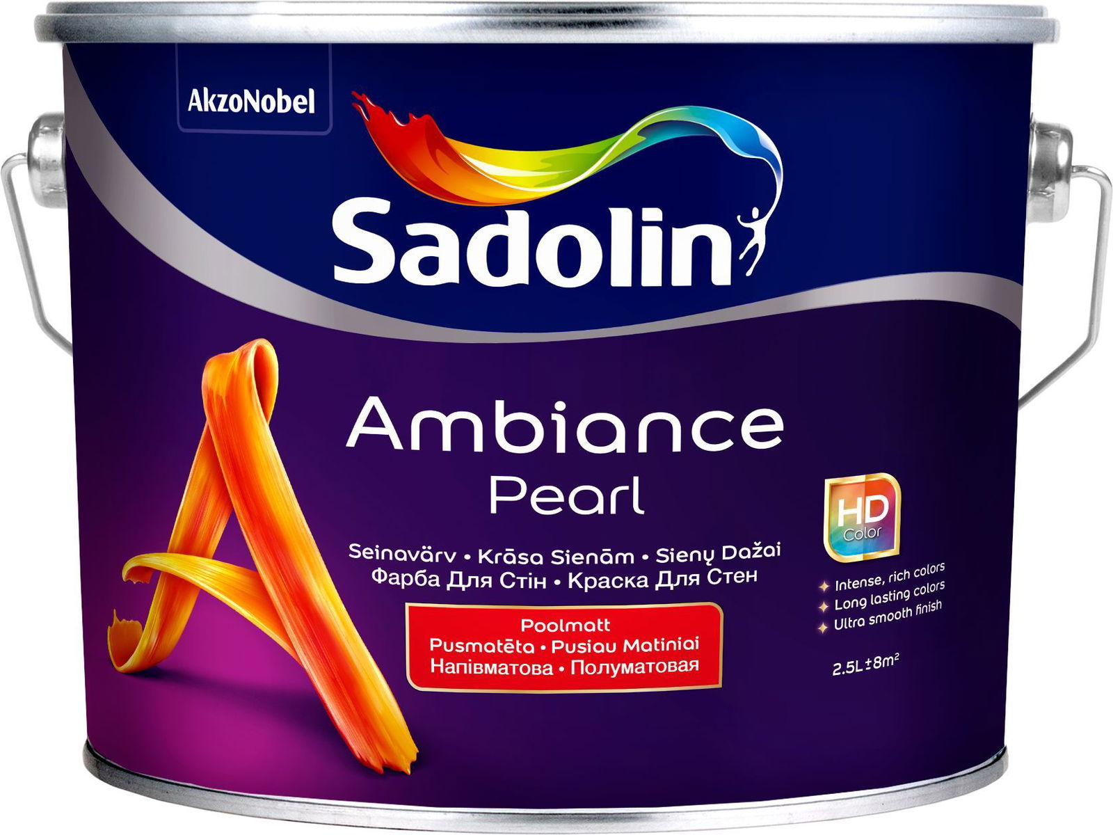 Sienų dažai SADOLIN AMBIANCE PEARL, BC bazė, bespalviai, pusiau matiniai, 2,33 l