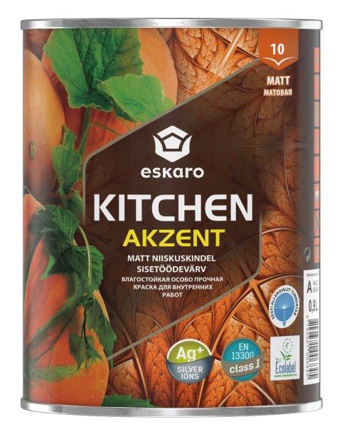 Sienų dažai ESKARO AKZENT KITCHEN, matiniai, C bazė, 0,9 l