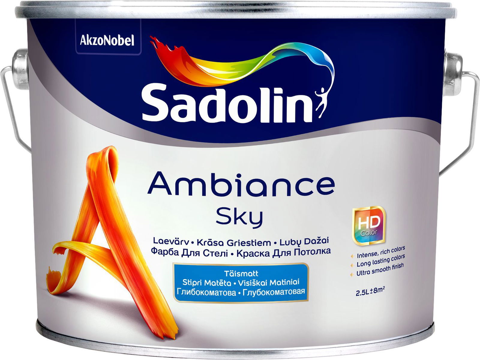 Lubų dažai SADOLIN AMBIANCE SKY, baltos sp., visiškai matiniai, 2,5 l