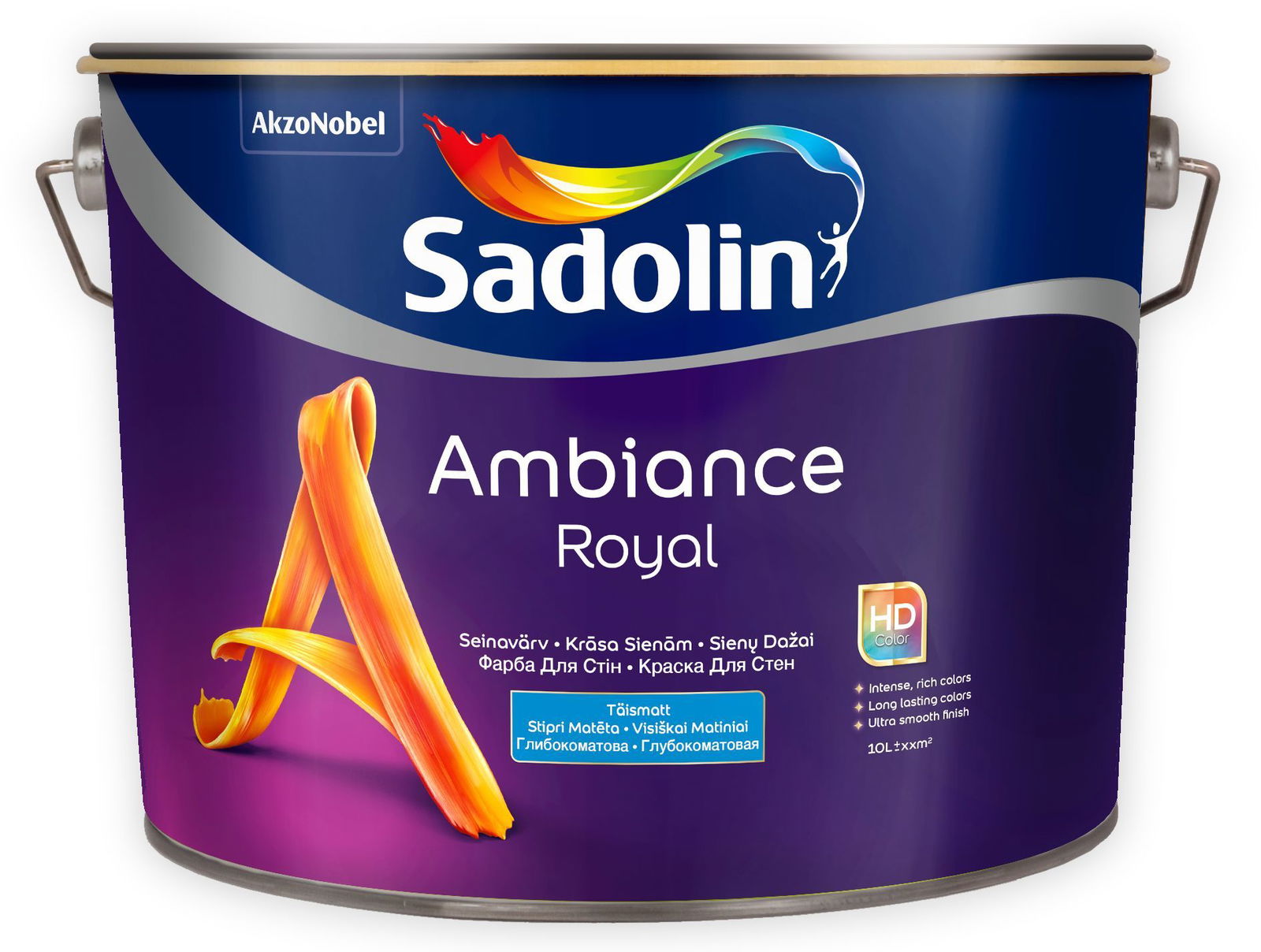 Sienų dažai SADOLIN AMBIANCE ROYAL, BW bazė, baltos sp., visiškai matiniai, 10 l