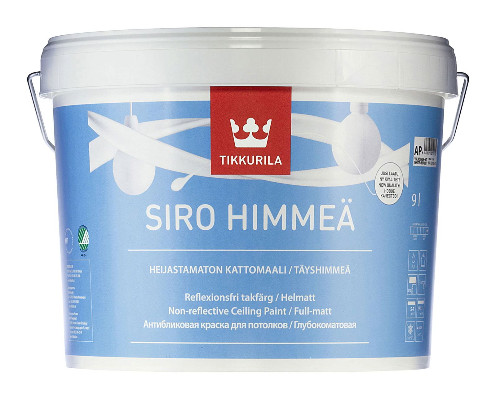 Lubų dažai TIKKURILA SIRO HIMMEA, visiškai matiniai, baltos sp., AP bazė, 2,7 l