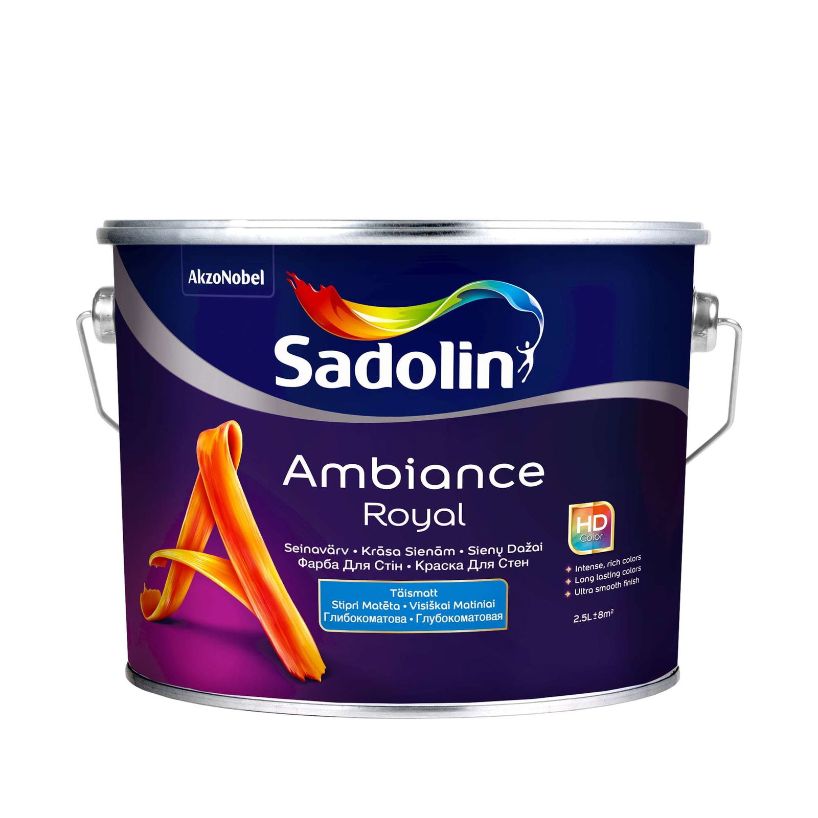 Sienų dažai SADOLIN AMBIANCE ROYAL, BC bazė, bespalviai, visiškai matiniai, 2,33 l