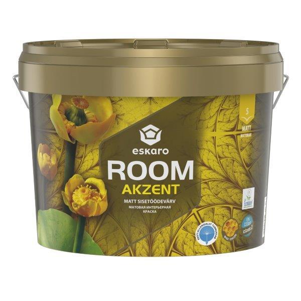 Sienų dažai ESKARO AKZENT ROOM, matiniai, A bazė, 9 l