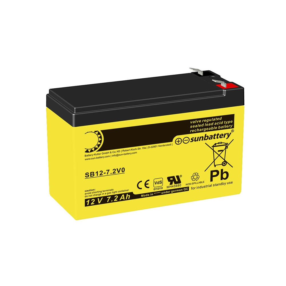 SUN Battery SB 12-7.2V0 Vds 12V 7.2Ah AGM neprižiūrimas akumuliatorius