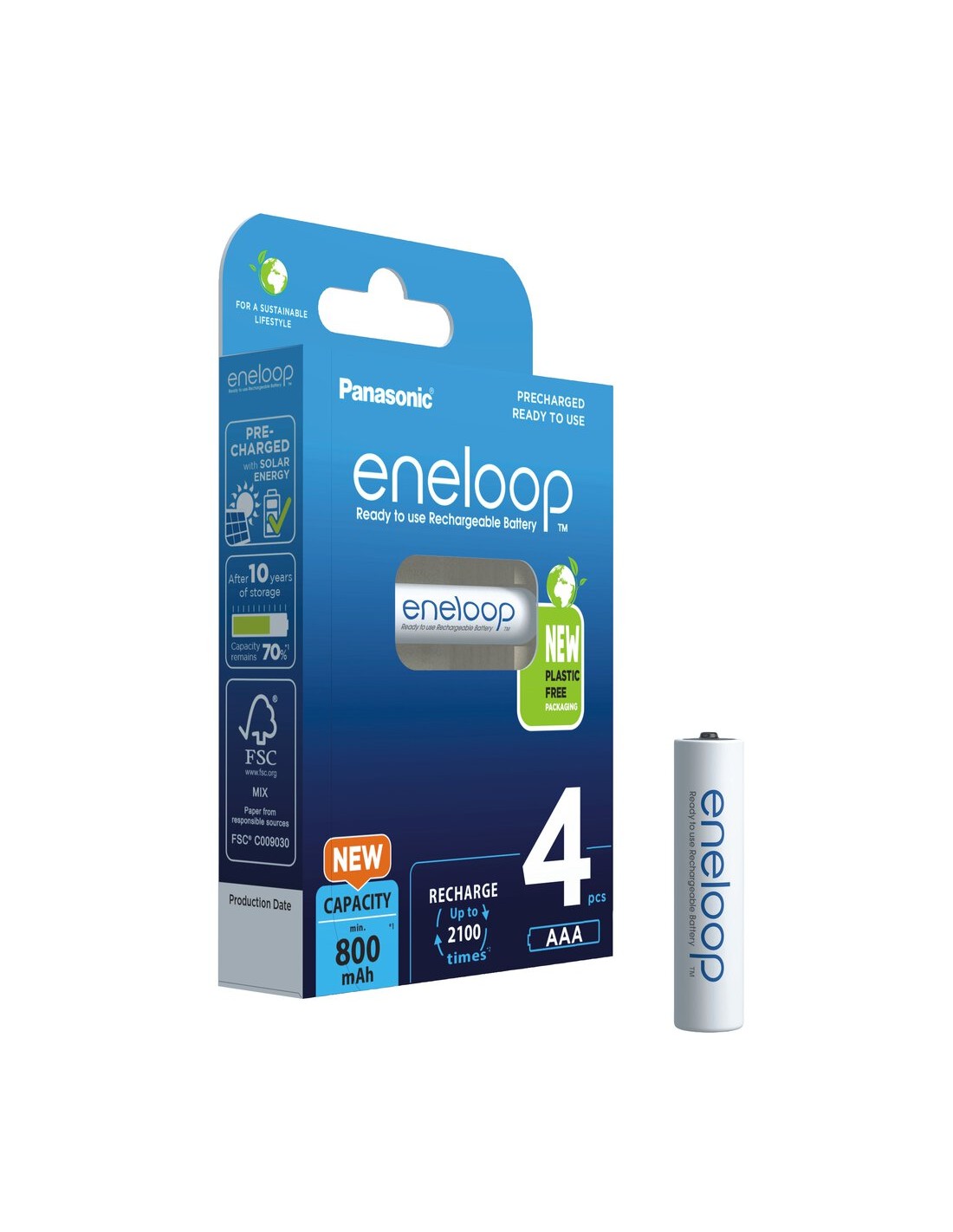 Panasonic Eneloop AAA 800mAh 4vnt