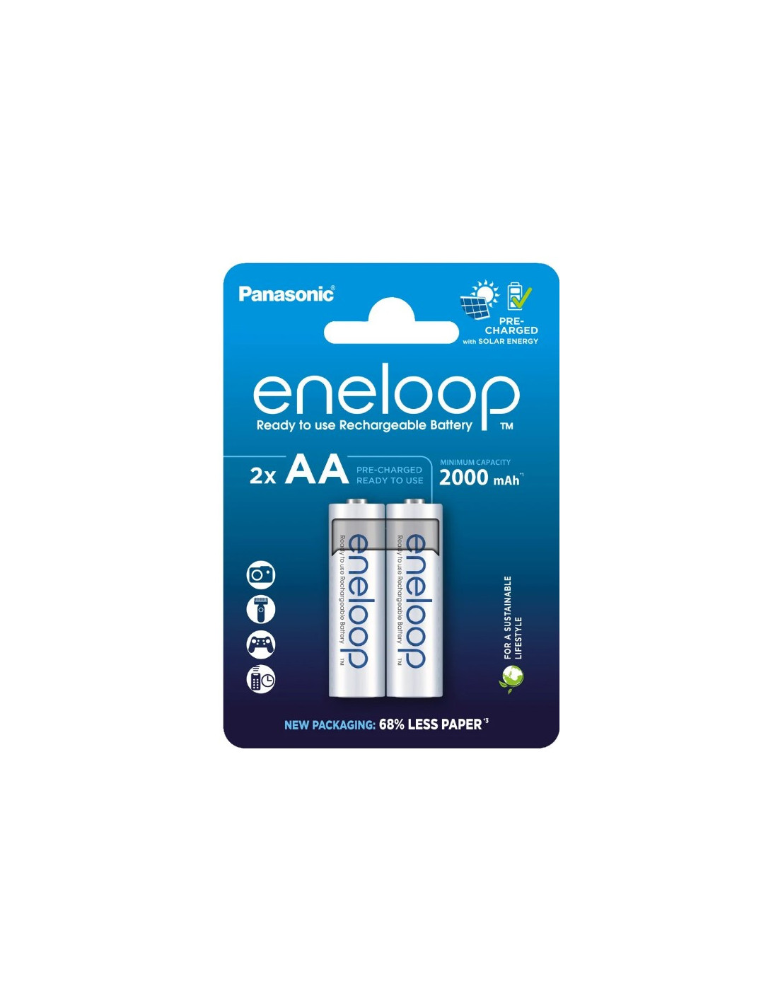 Panasonic Eneloop AA 2000mAh /2vnt kortelėje