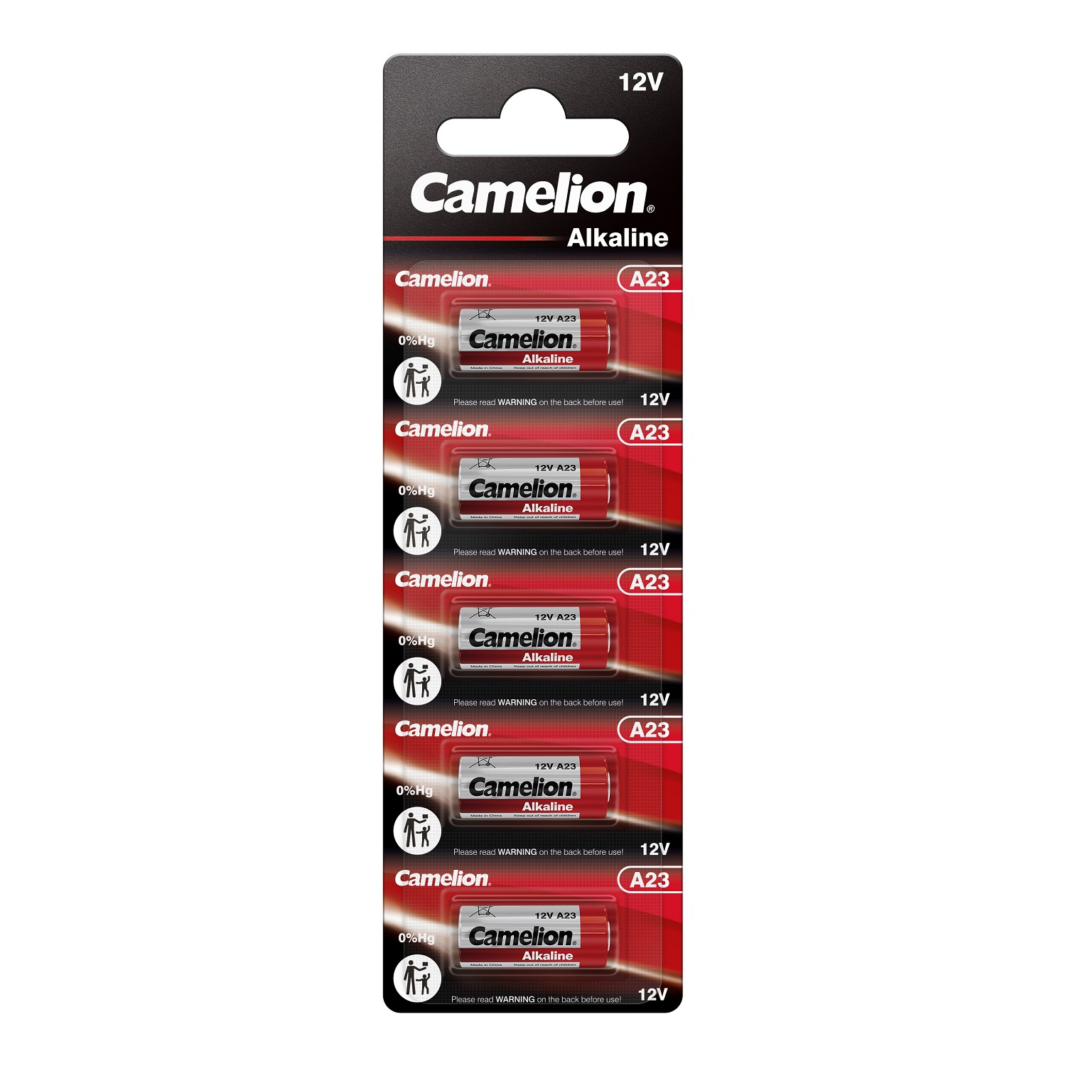 5x Camelion A23 MN21 12V 23A, 23GA, A23, E23A, GP23A, K23A, L1028, LR23A, LRV08, LRVO8, MN21, MS21, V23, V23GA, VR22 B5 akumuliatorius