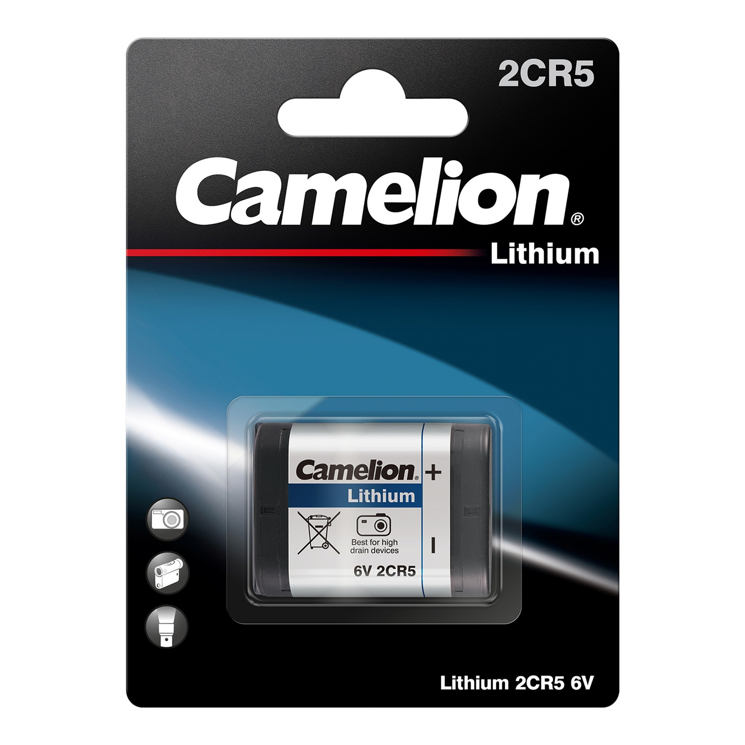 Camelion ličio baterija 2CR5 6V 1400mAh - EL2CR5, KL2CR5, EL2CR5BP, RL2CR5, DL245, DL345, 5032LC, 245