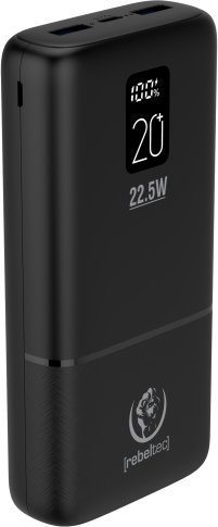 Powerbank Rebeltec P20 LCDPD 20,000mAh Black