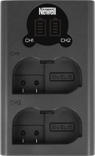 Camera charger Newell Dual-channel charger Newell DL-USB-C for EN-EL15 batteries