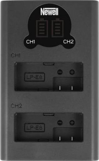 Camera charger Newell Dual-channel charger Newell DL-USB-C for LP-E8 batteries