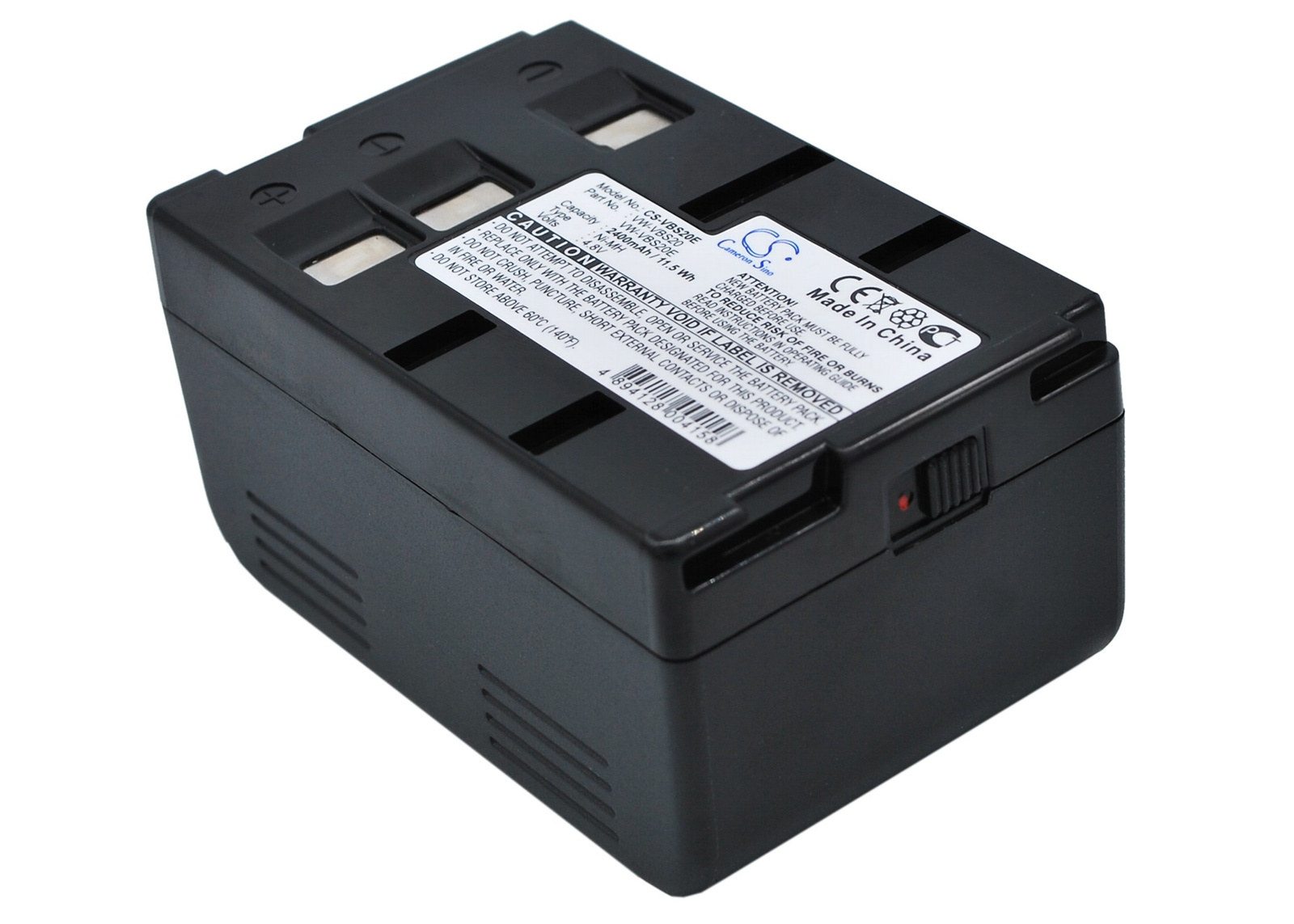 Baterija į kamerą Panasonic NV-A1 NV-ALEN NV-R100EN NV-R11A NV-R200 NV-R500EN 4,8V 2400mAh NiMH Panasonic VW-VBS10 VW-VBS10E VW-VBS20