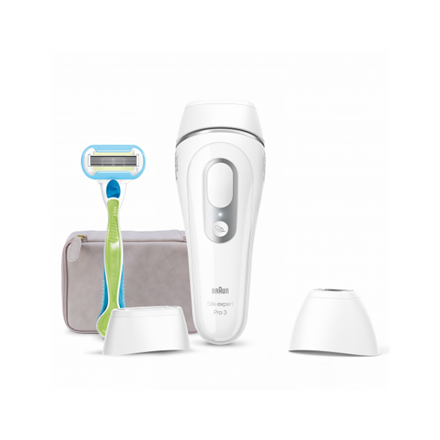 Braun | Epilator | PL3133 Silk-expert Pro 3 IPL | Bulb lifetime (flashes) 300.000 | Number of power levels 3 | Silver/White|PL3133