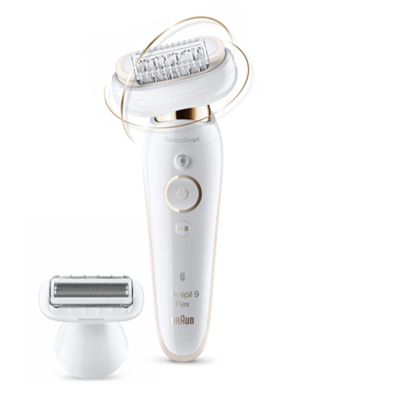 Braun | Epilator | Silk-epil 9 Flex SES9002 | Operating time (max) 40 min | Bulb lifetime (flashes) Not applicable | Number of power levels 2 | Wet & Dry | White/Gold|SES 9002